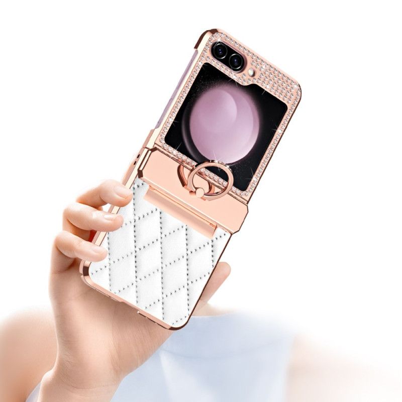 Hoesje Samsung Galaxy Z Flip 7 Fe Decoratie Met Strass-steentjes Bescherming Hoesje