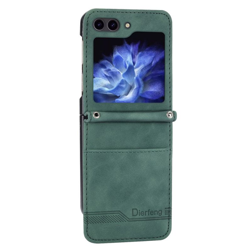 Hoesje Samsung Galaxy Z Flip 7 Fe Dierfeng Kaarthouder Bescherming Hoesje