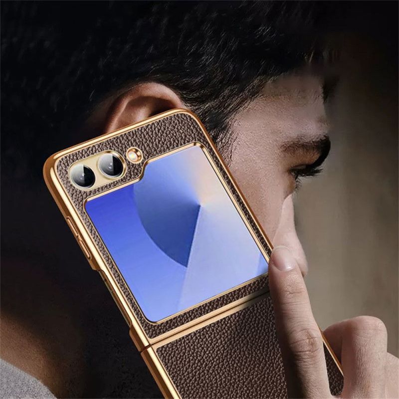 Hoesje Samsung Galaxy Z Flip 7 Fe Echt Leer