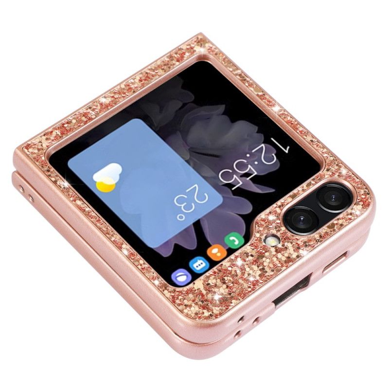 Hoesje Samsung Galaxy Z Flip 7 Fe Glitter Afwerking