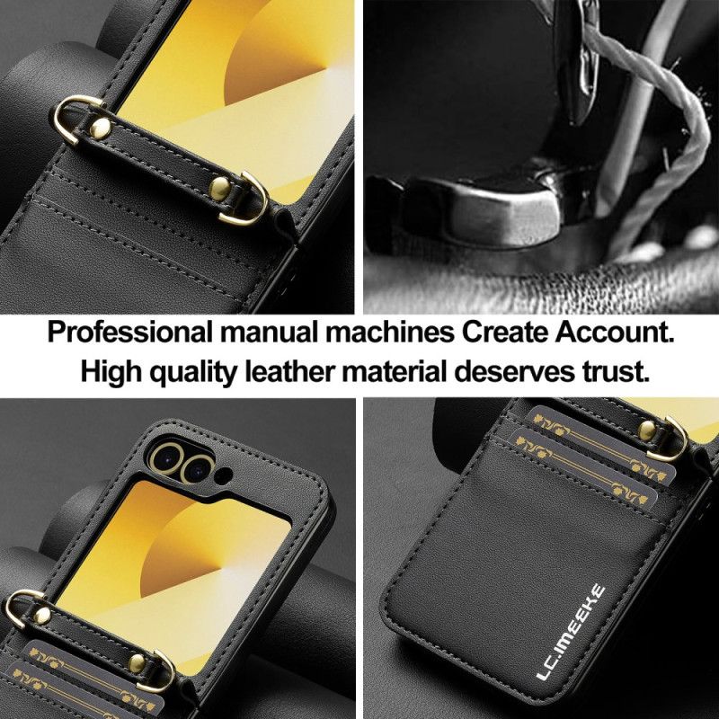 Hoesje Samsung Galaxy Z Flip 7 Fe Kaarthouder En Lange Riem