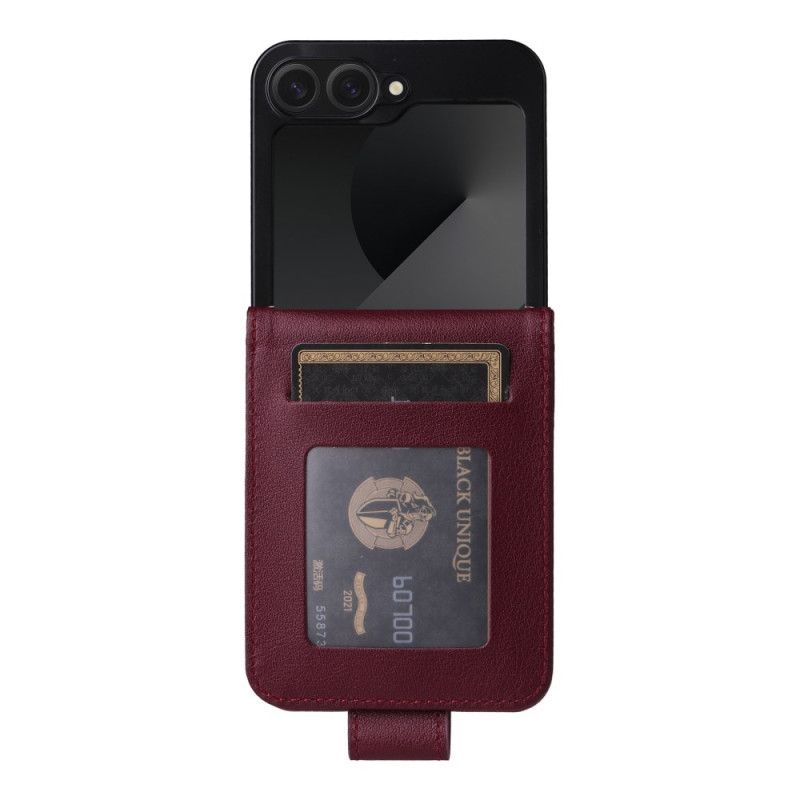 Hoesje Samsung Galaxy Z Flip 7 Fe Kaarthouder Met Leerlook