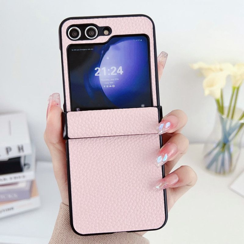 Hoesje Samsung Galaxy Z Flip 7 Fe Lychee-patroon Bescherming Hoesje