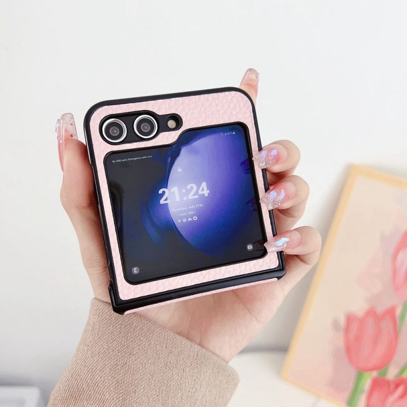 Hoesje Samsung Galaxy Z Flip 7 Fe Lychee-patroon Bescherming Hoesje