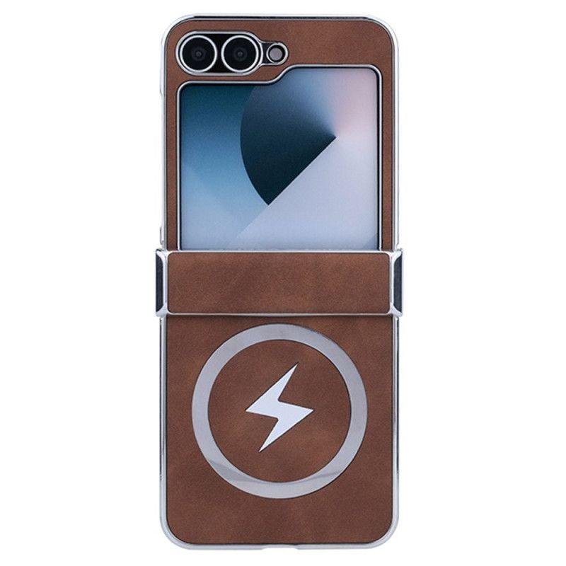 Hoesje Samsung Galaxy Z Flip 7 Fe Magsafe-compatibel Lederlook Bescherming Hoesje