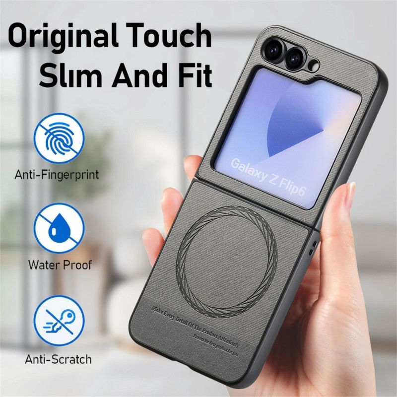 Hoesje Samsung Galaxy Z Flip 7 Fe Magsafe-compatibel Met Denimtextuur