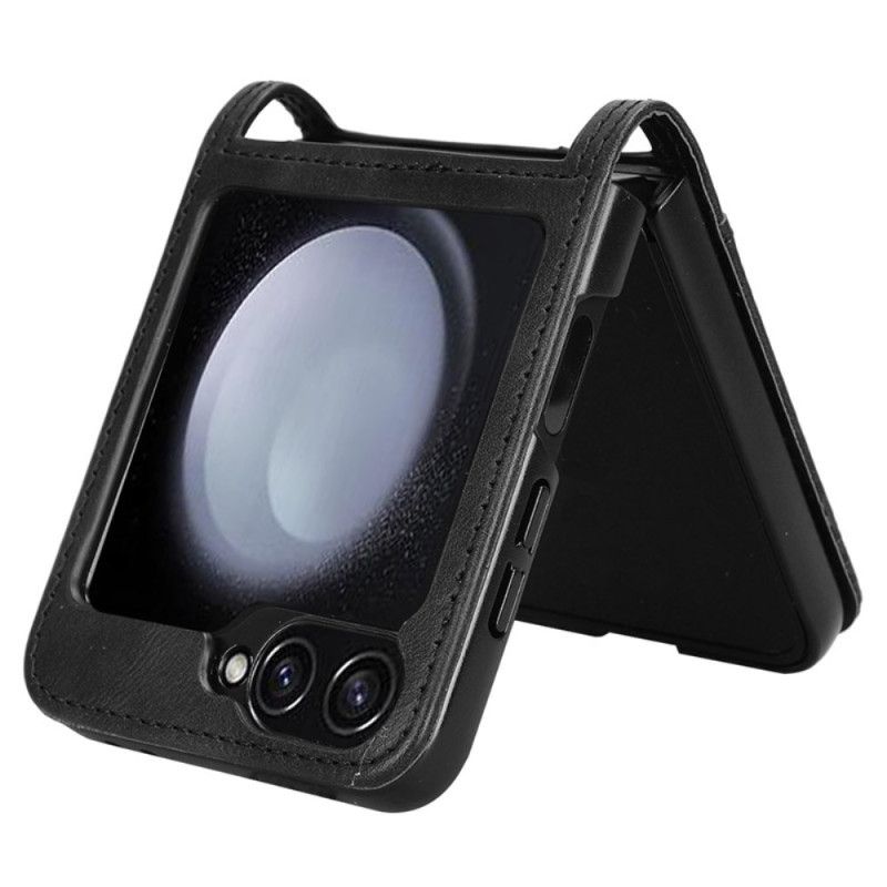 Hoesje Samsung Galaxy Z Flip 7 Fe Retro Leren Kaarthouder