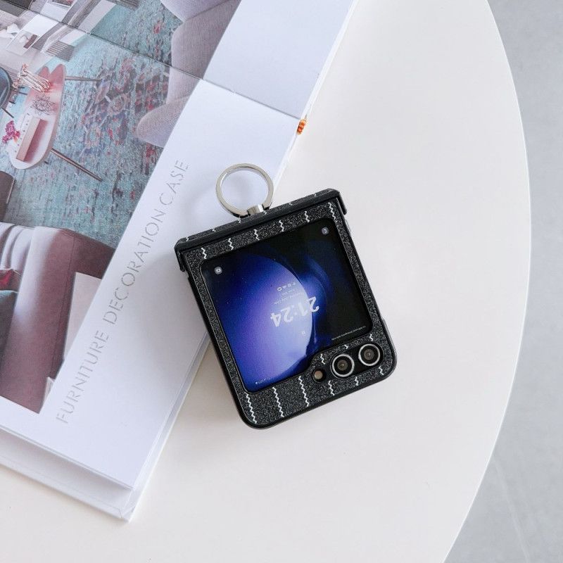 Hoesje Samsung Galaxy Z Flip 7 Fe Ring Met Streepjesdesign