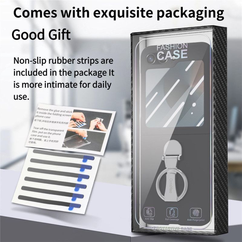 Hoesje Samsung Galaxy Z Flip 7 Fe Ringhouder En Schermbeschermer Voor De Achterkant Bescherming Hoesje