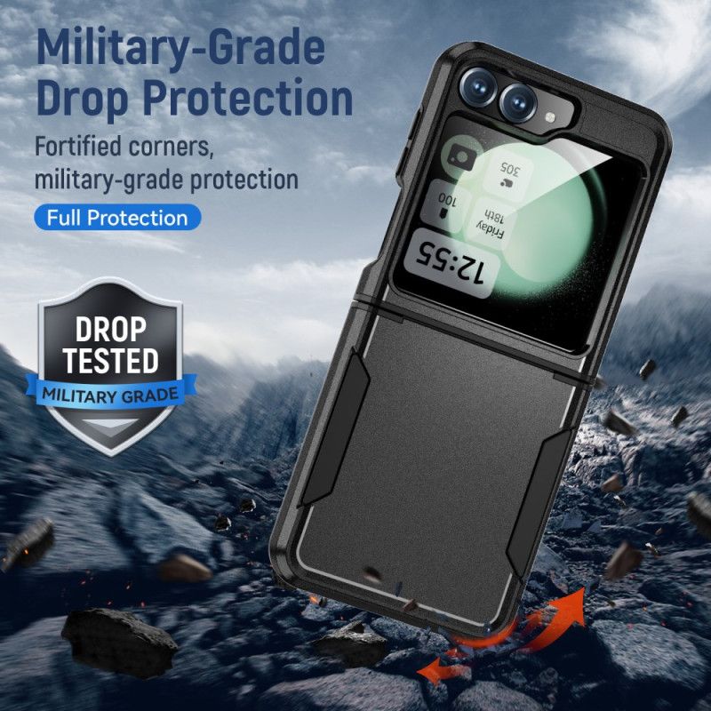 Hoesje Samsung Galaxy Z Flip 7 Fe Robuust Metaaleffect Bescherming Hoesje