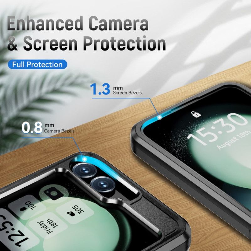 Hoesje Samsung Galaxy Z Flip 7 Fe Robuust Metaaleffect Bescherming Hoesje