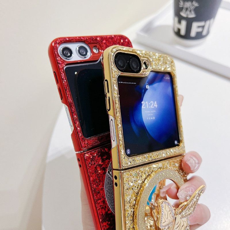 Hoesje Samsung Galaxy Z Flip 7 Fe Strijksteen Vlinderstandaard