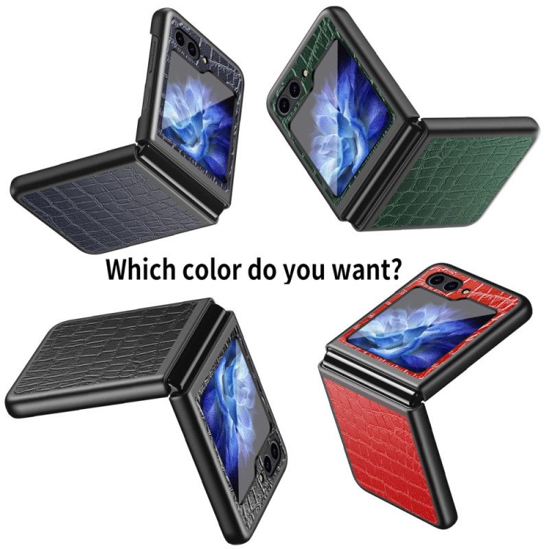 Hoesje Voor Samsung Galaxy Z Flip 7 Fe Krokodillenleerstructuur