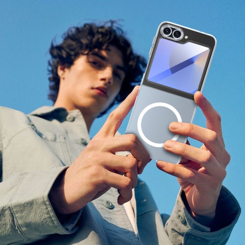 Hoesje Voor Samsung Galaxy Z Flip 7 Fe Magsafe-compatibel Doorschijnend Met Schermbeschermer