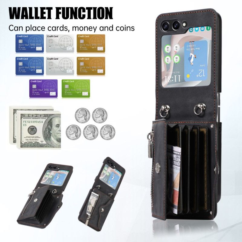 Hoesje Voor Samsung Galaxy Z Flip 7 Fe Portemonnee En Schouderband