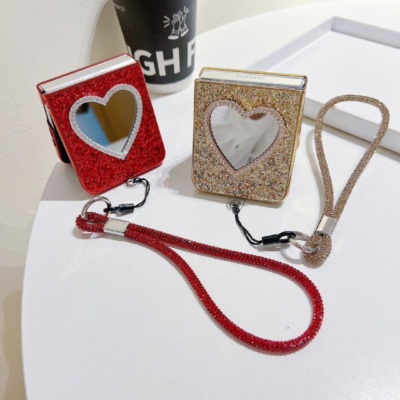 Hoesje Voor Samsung Galaxy Z Flip 7 Fe Spiegel En Bandje