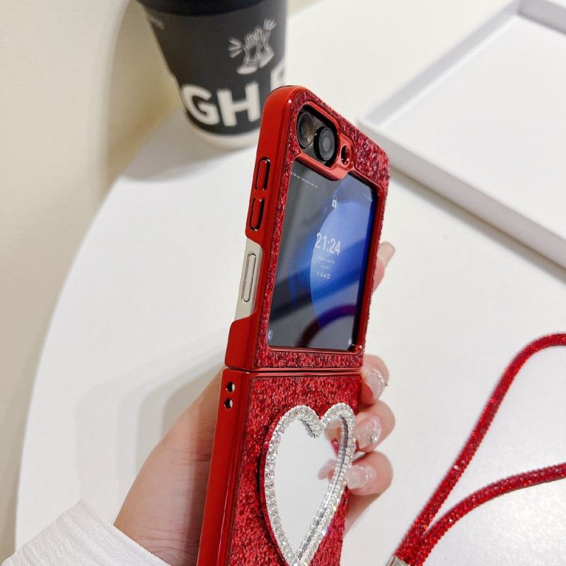 Hoesje Voor Samsung Galaxy Z Flip 7 Fe Spiegel En Bandje