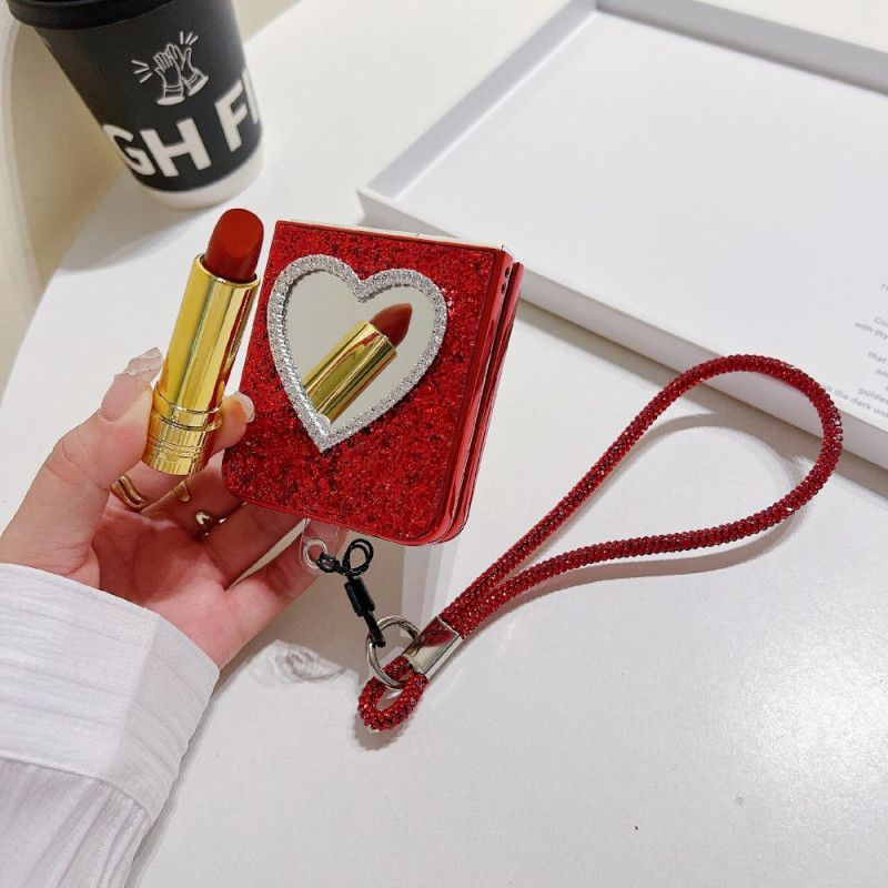 Hoesje Voor Samsung Galaxy Z Flip 7 Fe Spiegel En Bandje