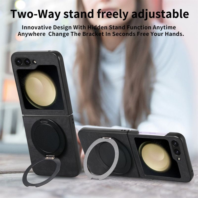 Hoesje Voor Samsung Galaxy Z Flip 7 Fe Suède-effect Met Draaibare Standaard