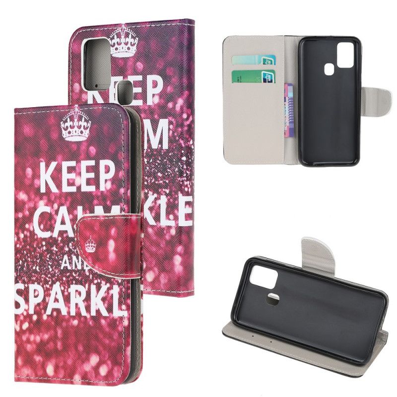 Bescherming Hoesje Honor 9X Lite Telefoonhoesje Blijf Kalm En Sprankelend