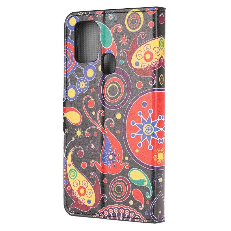 Flip Case Leren Honor 9X Lite Melkwegontwerp