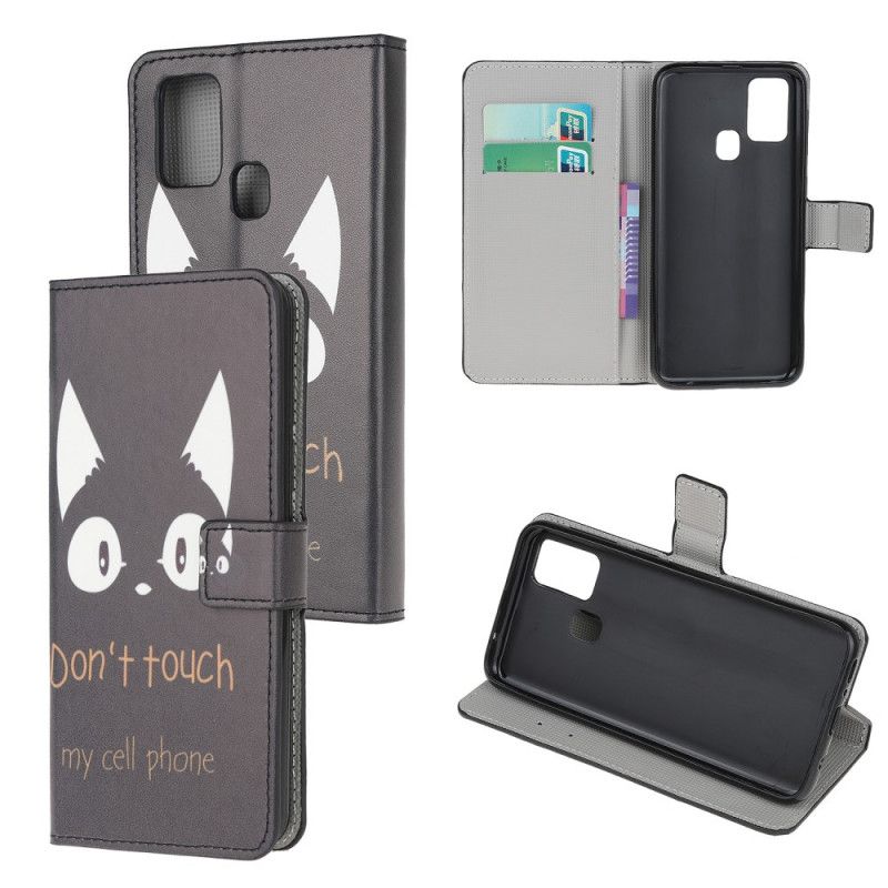 Leren Hoesje Honor 9X Lite Telefoonhoesje Raak Mijn Mobiele Telefoon Aan