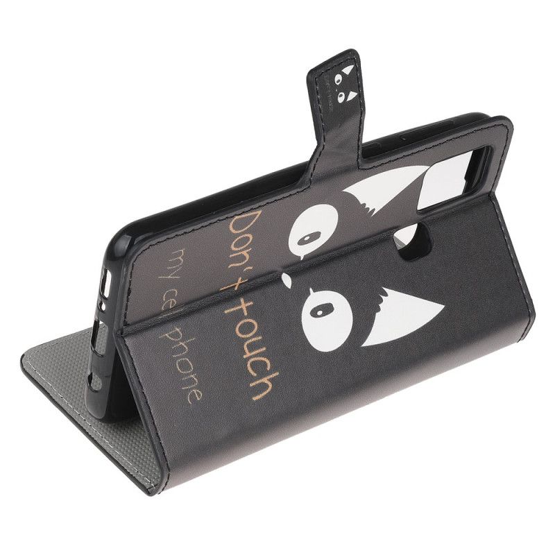 Leren Hoesje Honor 9X Lite Telefoonhoesje Raak Mijn Mobiele Telefoon Aan