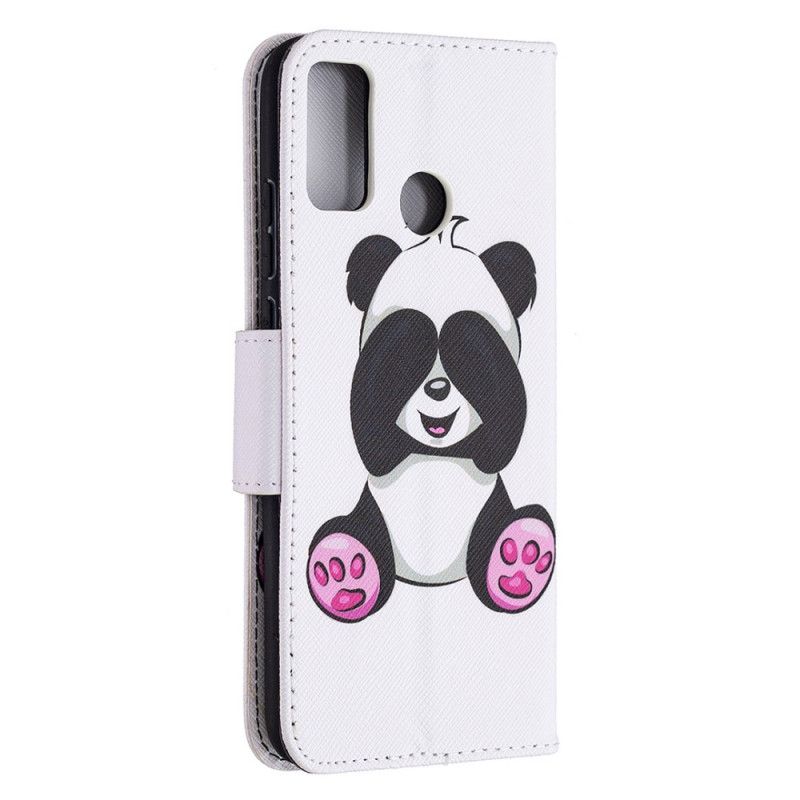 Leren Hoesje voor Honor 9X Lite Leuke Panda