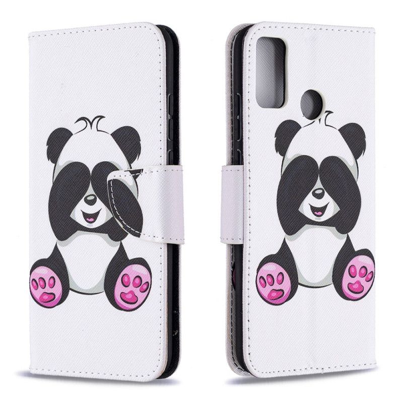 Leren Hoesje voor Honor 9X Lite Leuke Panda