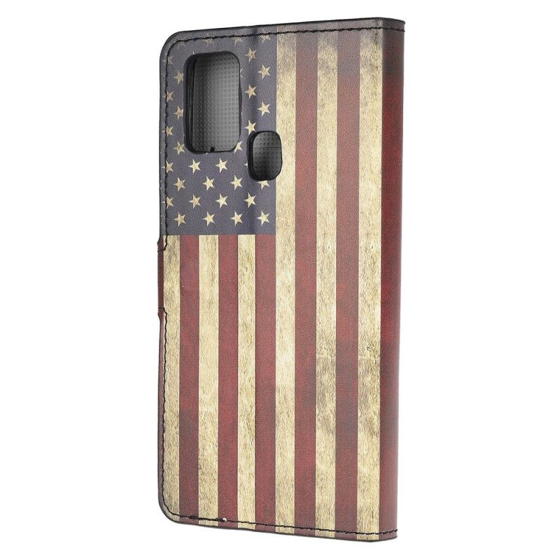 Leren Hoesje voor Honor 9X Lite Usa Vlag