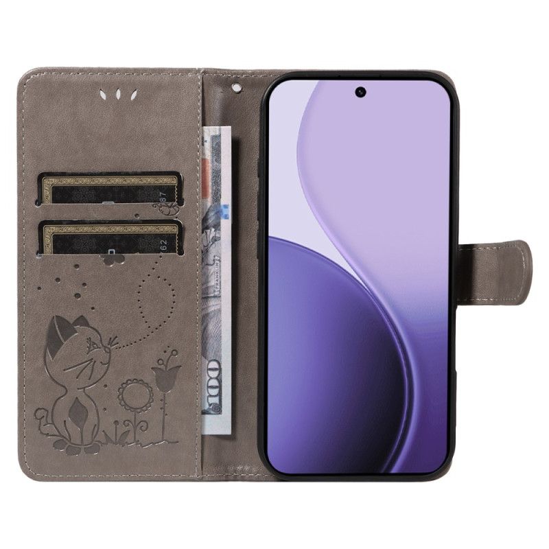 Flip Case Leren Oppo Reno 14f 5g Bij