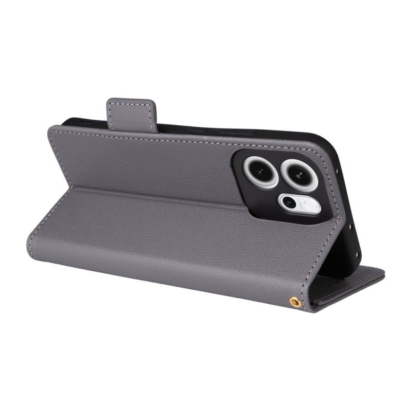 Flip Case Leren Oppo Reno 14f 5g Draagkoord Van Imitatieleer