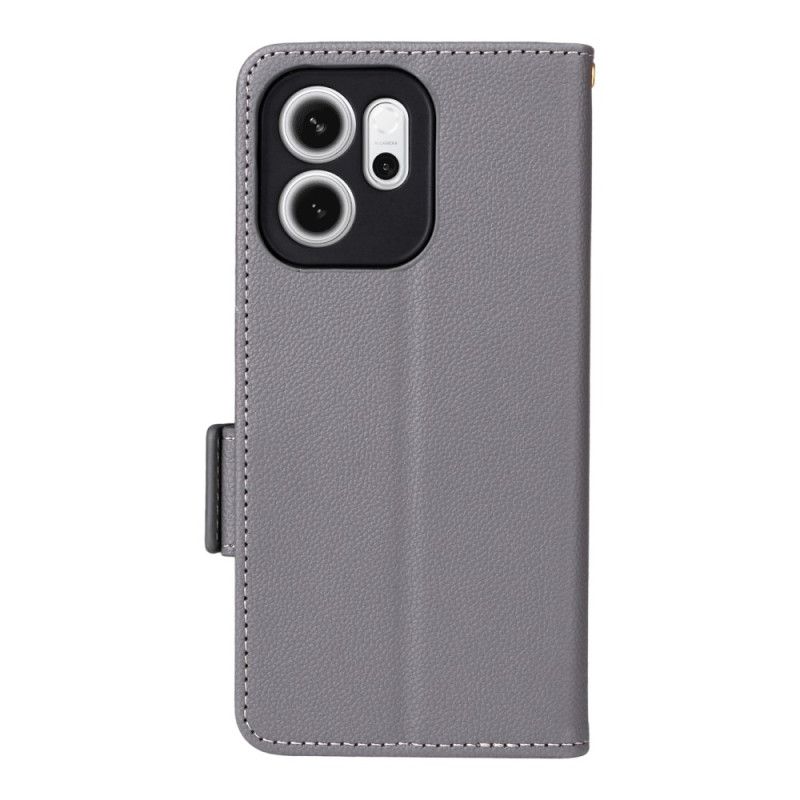 Flip Case Leren Oppo Reno 14f 5g Draagkoord Van Imitatieleer