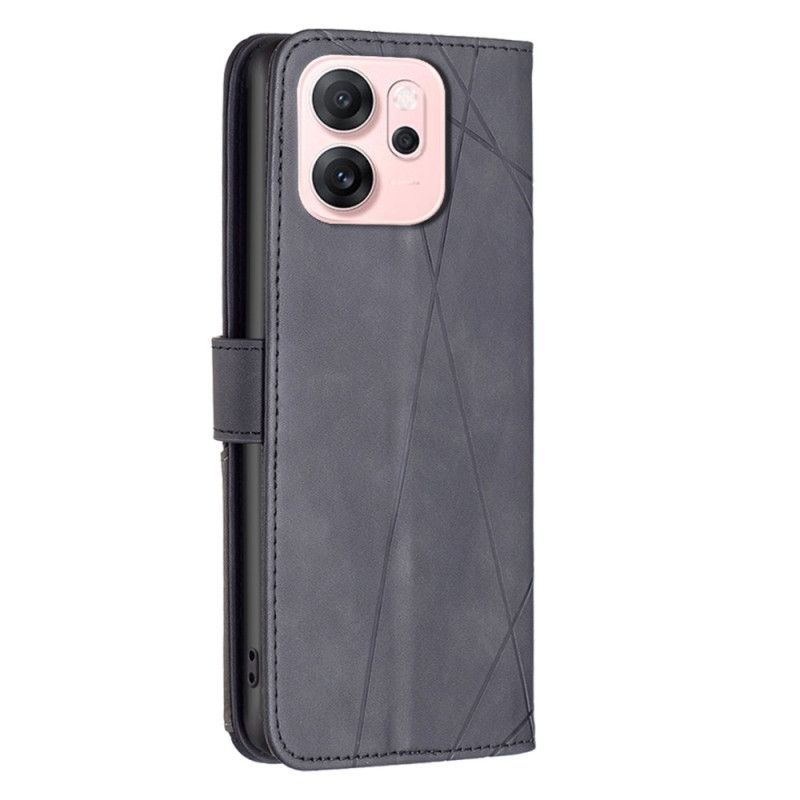 Folio-hoesje Oppo Reno 14f 5g Telefoonhoesje Geometrische Binfen-kleur