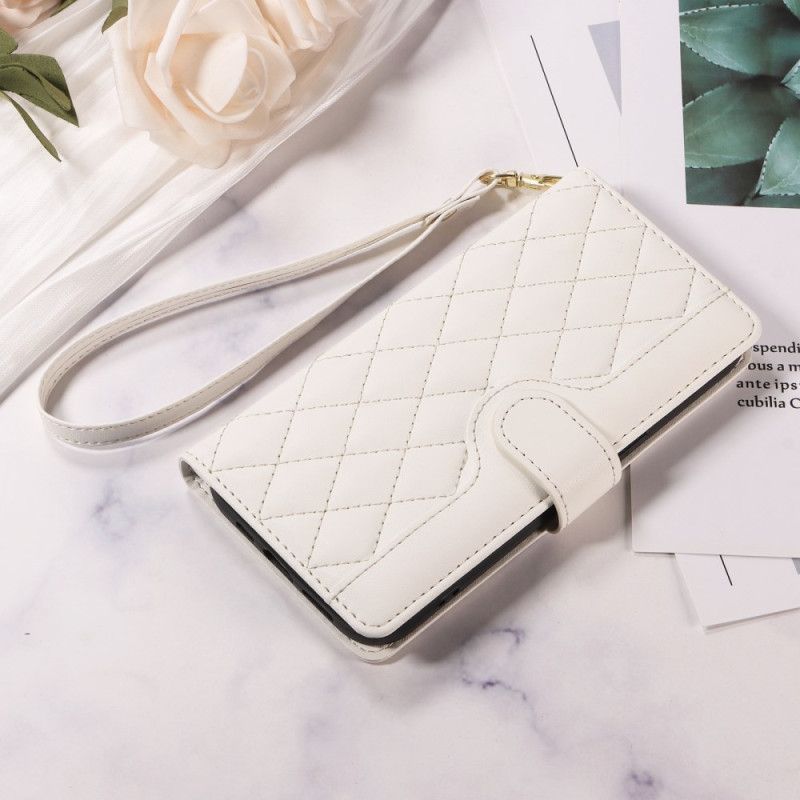 Folio-hoesje Oppo Reno 14f 5g Telefoonhoesje Gewatteerd Met Riempje En Schouderriem