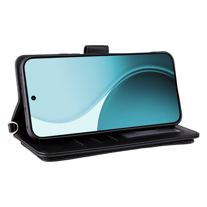 Folio-hoesje Oppo Reno 14f 5g Telefoonhoesje Premium Design Met Schouderband En Draagkoord