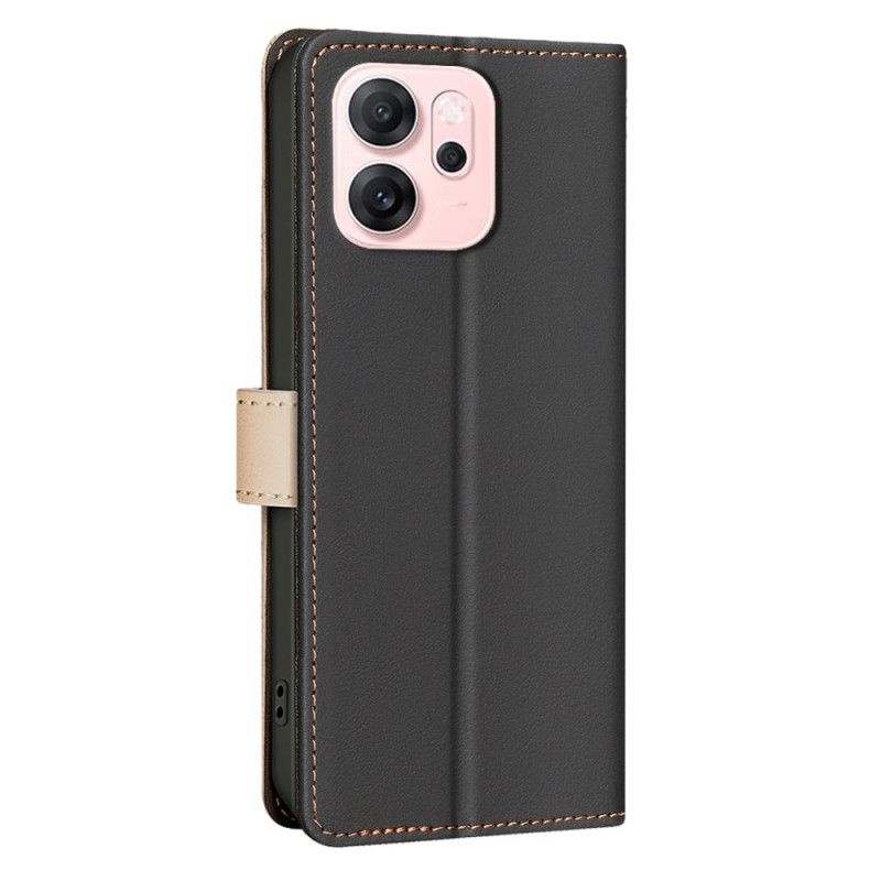 Folio-hoesje Oppo Reno 14f 5g Telefoonhoesje Tweekleurige Binfen-kleur