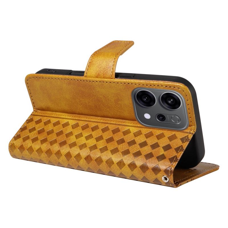 Leren Hoesje Voor Oppo Reno 14f 5g Diamanten Rand