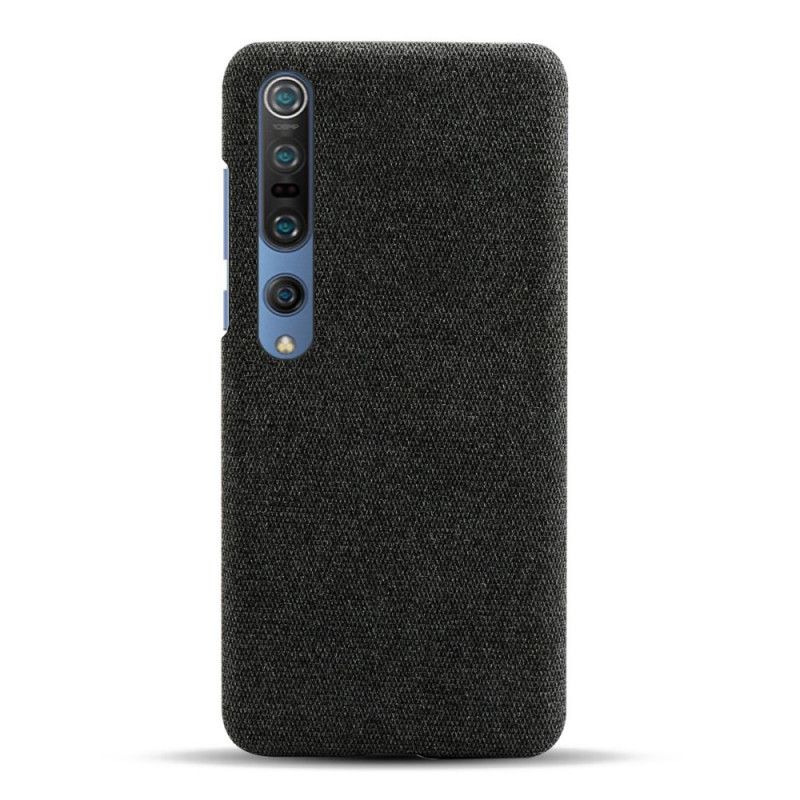 Case Hoesje Xiaomi Mi 10 / 10 Pro Donkerblauw Zwart Telefoonhoesje Ksq Stof Textuur