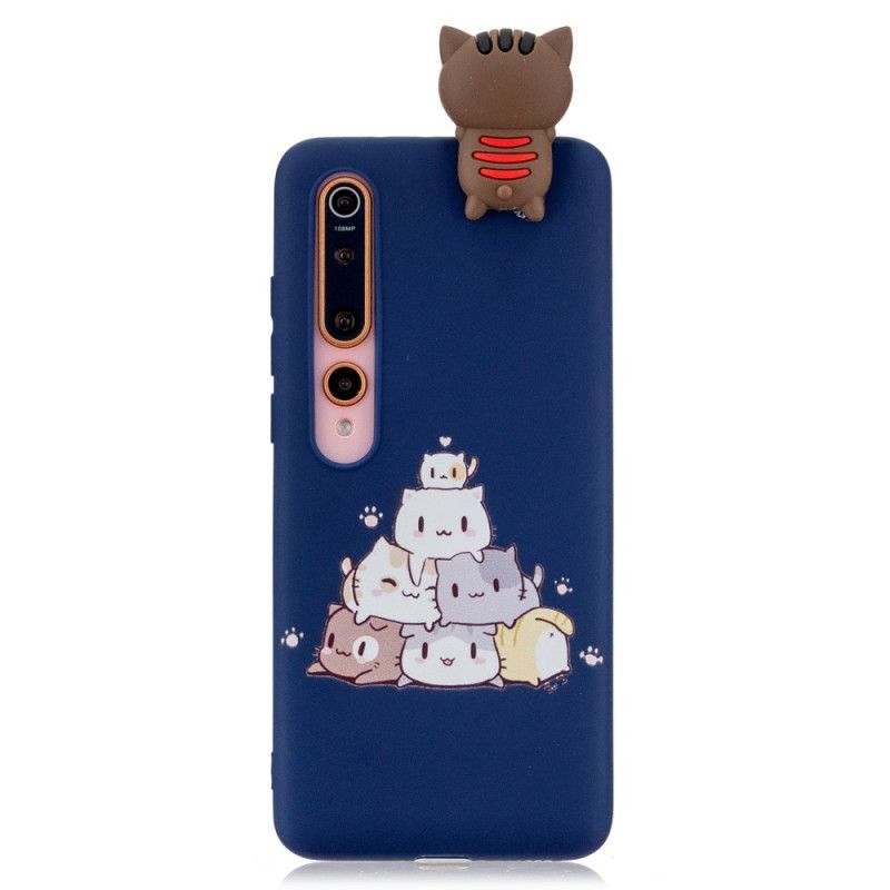 Cover Hoesje Xiaomi Mi 10 / 10 Pro Telefoonhoesje Stapel 3D Katten