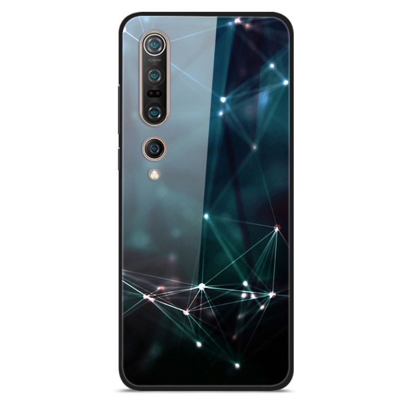 Hoesje voor Xiaomi Mi 10 / 10 Pro Abstracte Kleuren Van Gehard Glas