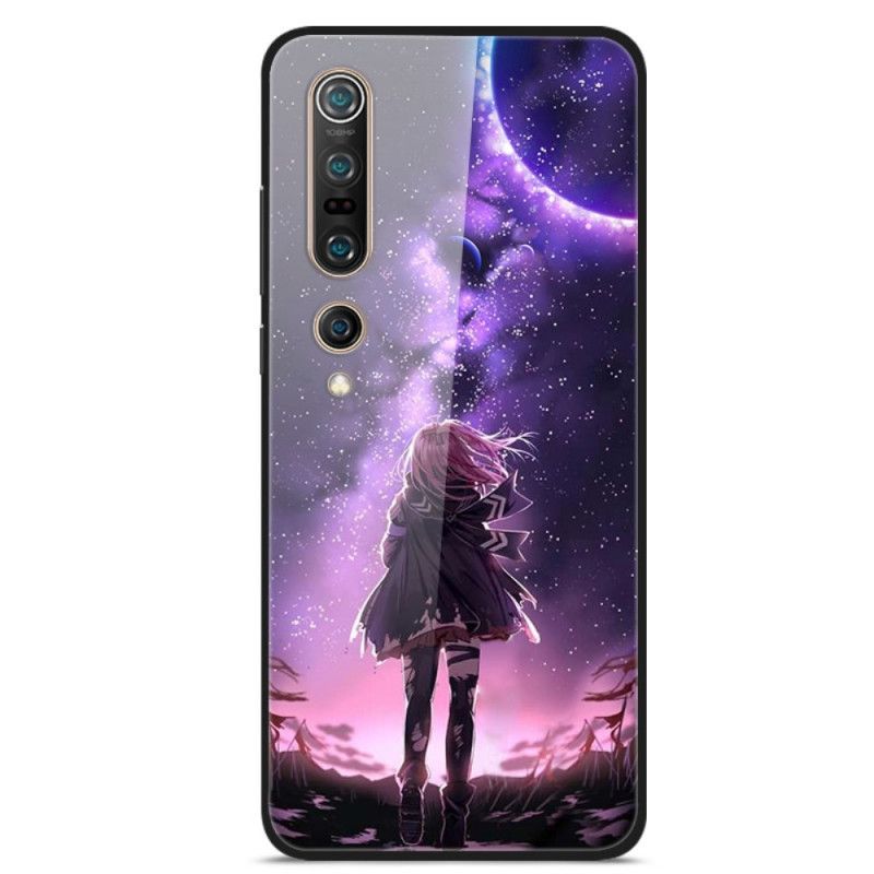 Hoesje voor Xiaomi Mi 10 / 10 Pro Magisch Gehard Glas Met Volle Maan