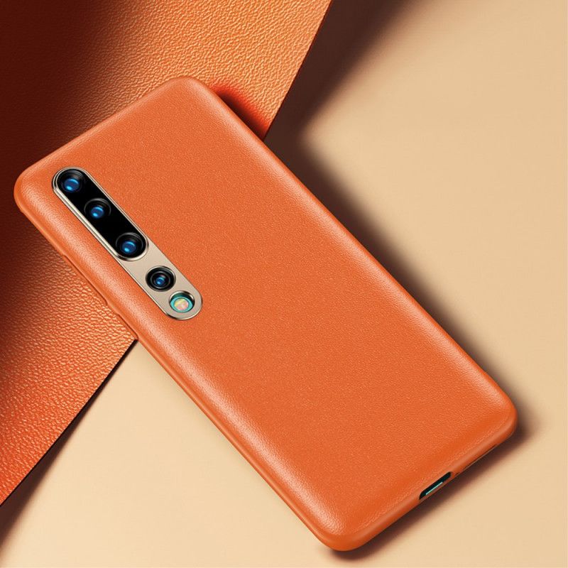 Hoesje voor Xiaomi Mi 10 / 10 Pro Oranje Zwart Gekleurd Leer