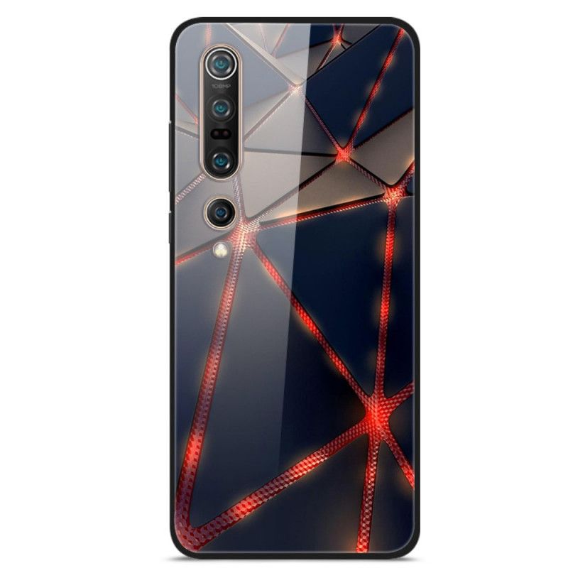 Hoesje voor Xiaomi Mi 10 / 10 Pro Roodstraal Gehard Glas