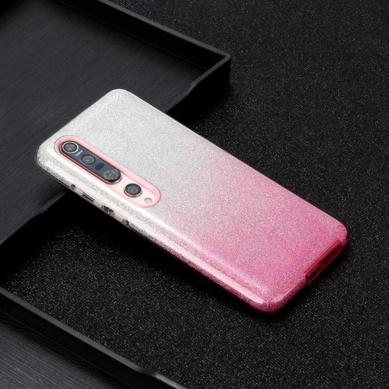 Hoesje Xiaomi Mi 10 / 10 Pro Roze Zwart Flitsende Kleurverloop