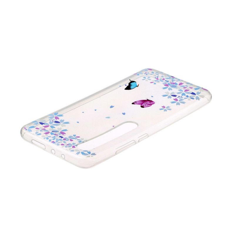Hoesje Xiaomi Mi 10 / 10 Pro Transparante Vlinders En Bloemen