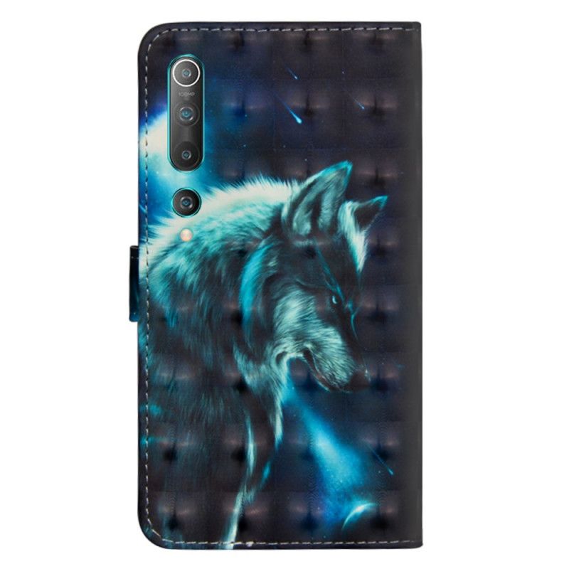 Leren Hoesje voor Xiaomi Mi 10 / 10 Pro Majestueuze Wolf