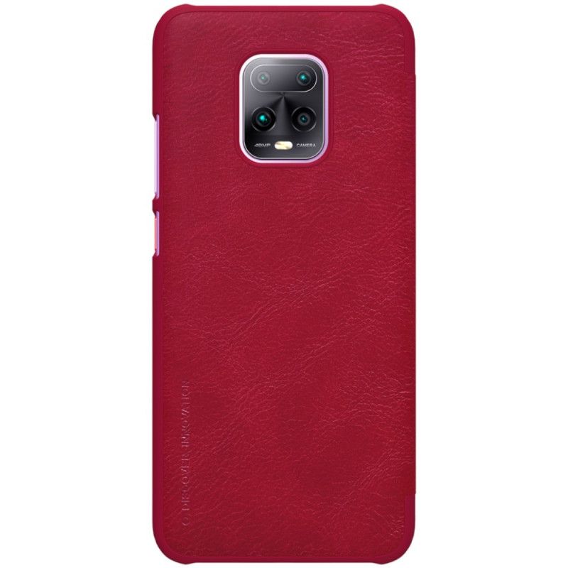 Folio-hoesje voor Xiaomi Redmi 10X / 10X Pro Rood Zwart Nillkin Qin-Reeks