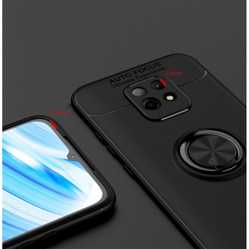 Hoesje Xiaomi Redmi 10X / 10X Pro Rood Zwart Lenuo Magnetische Ring