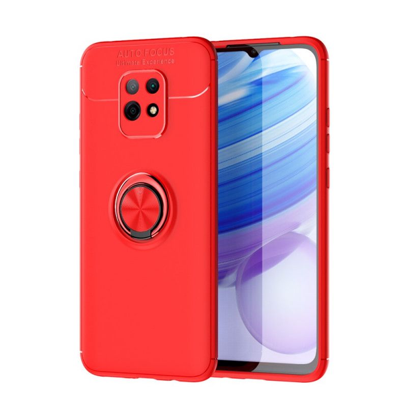Hoesje Xiaomi Redmi 10X / 10X Pro Rood Zwart Lenuo Magnetische Ring